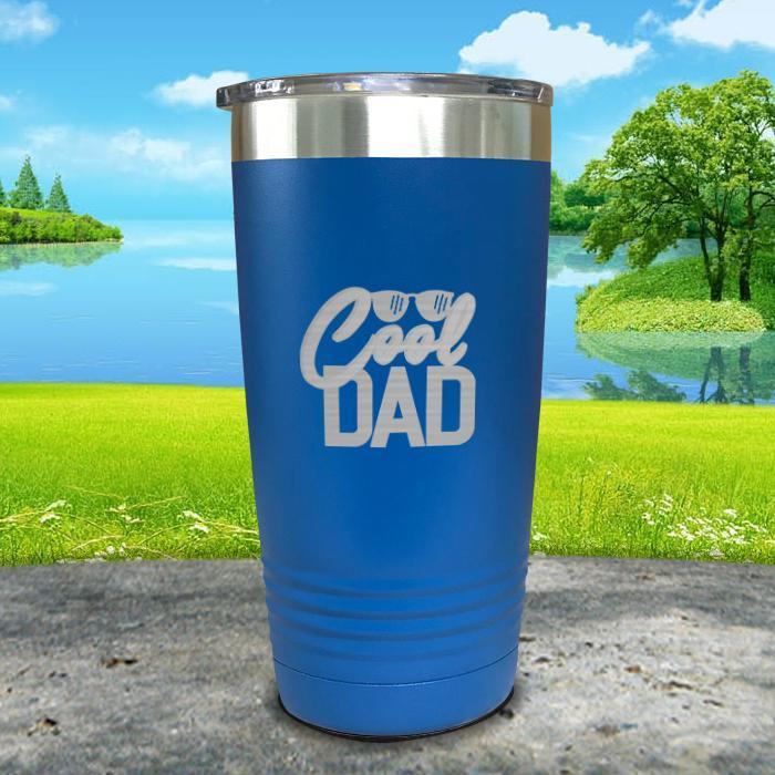 Cool Dad Engraved Tumbler Tumbler ZLAZER 20oz Tumbler Lemon Blue 