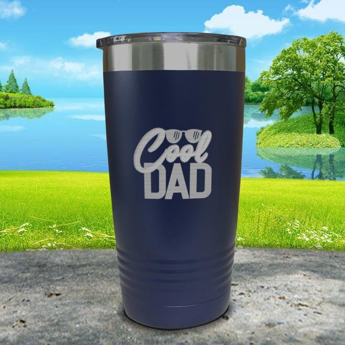 Cool Dad Engraved Tumbler Tumbler ZLAZER 20oz Tumbler Navy 