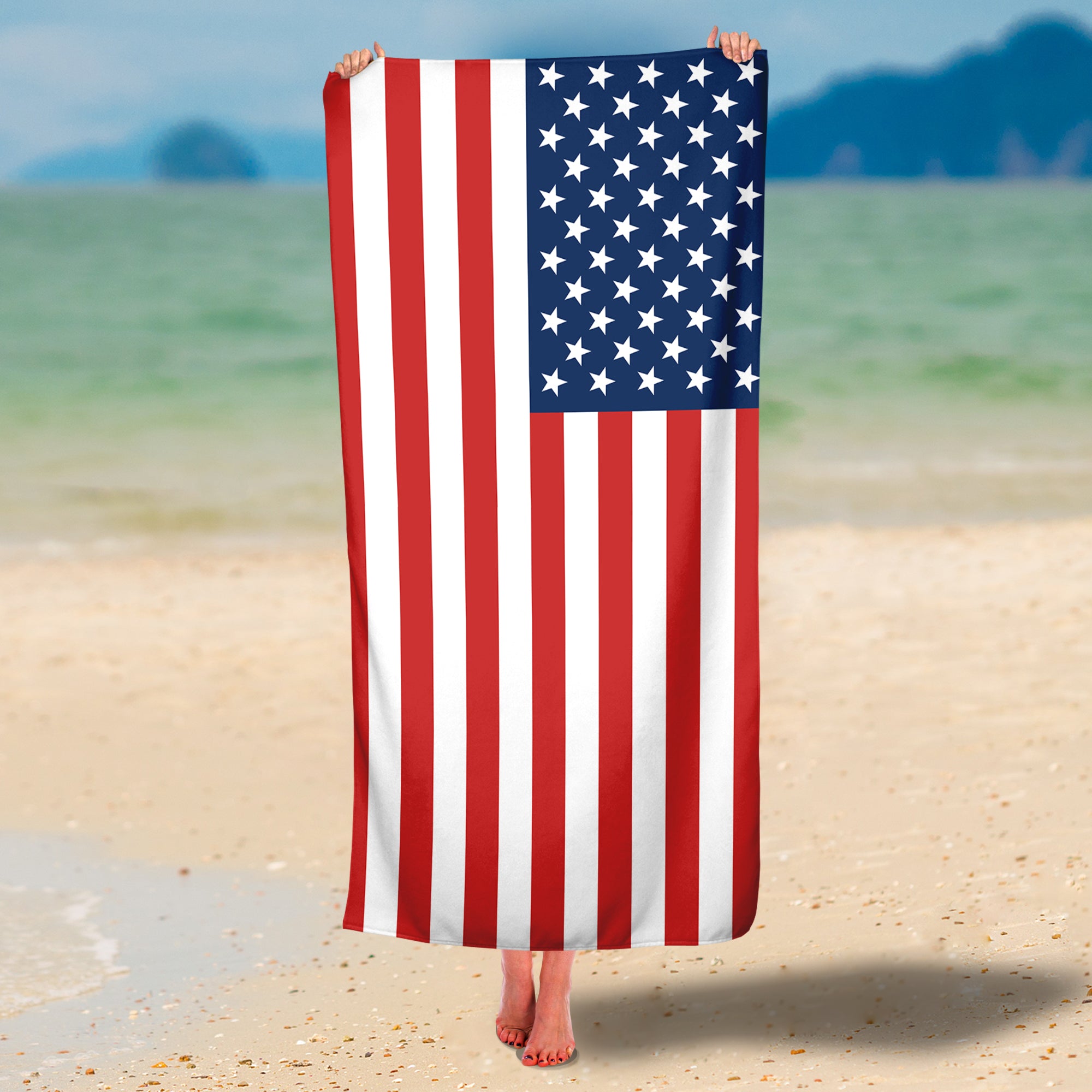 American Flag Premium Beach/Pool Towel