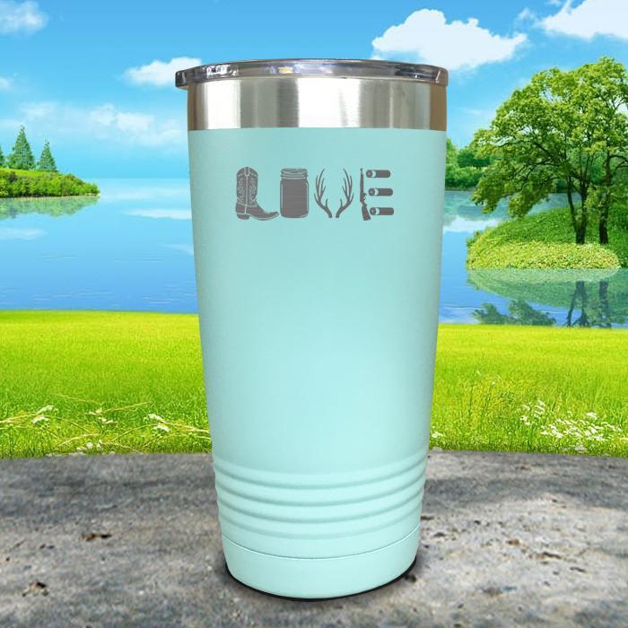 Country Love Engraved Tumbler Tumbler ZLAZER 20oz Tumbler Mint 