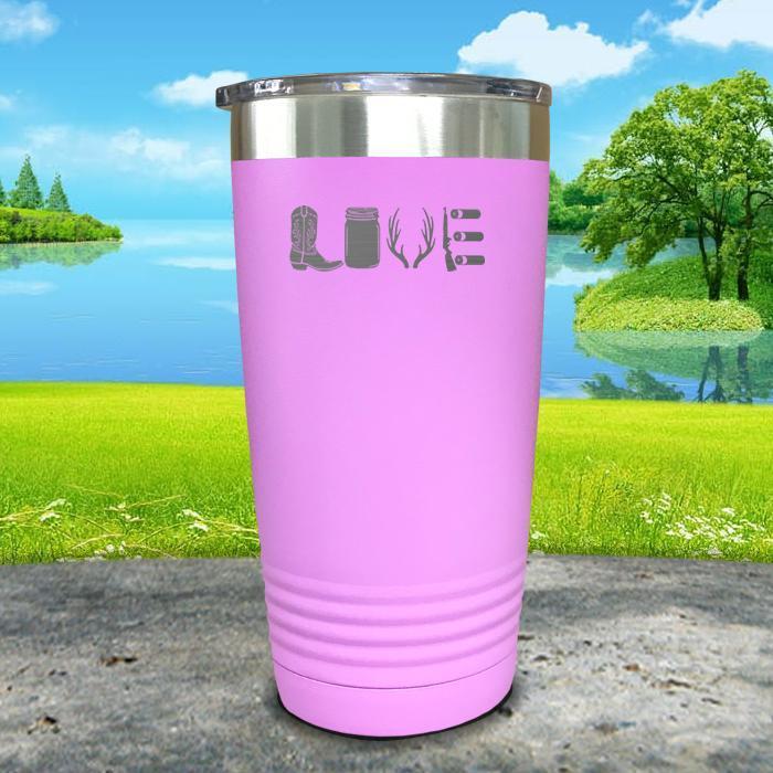 Country Love Engraved Tumbler Tumbler ZLAZER 20oz Tumbler Lavender 