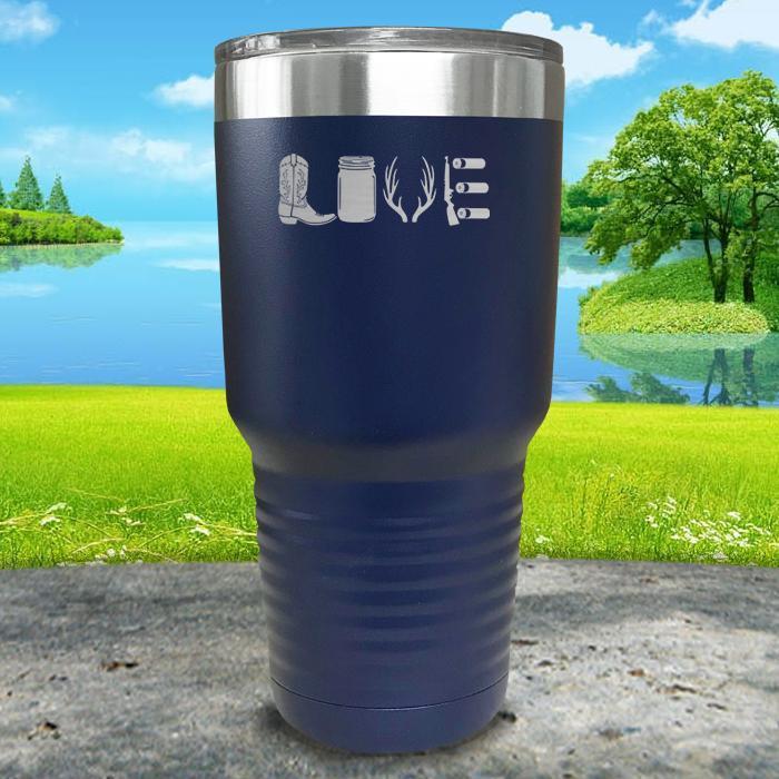 Country Love Engraved Tumbler Tumbler ZLAZER 30oz Tumbler Royal Purple 