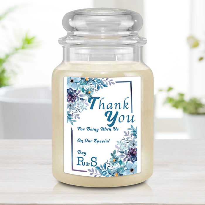 Thank You Wedding Personalized Candle