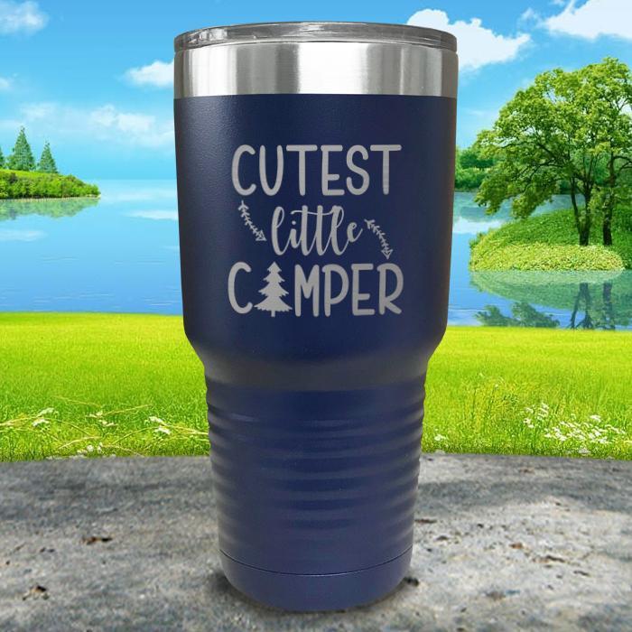 Cutest Little Camper Engraved Tumbler Tumbler ZLAZER 30oz Tumbler Navy 