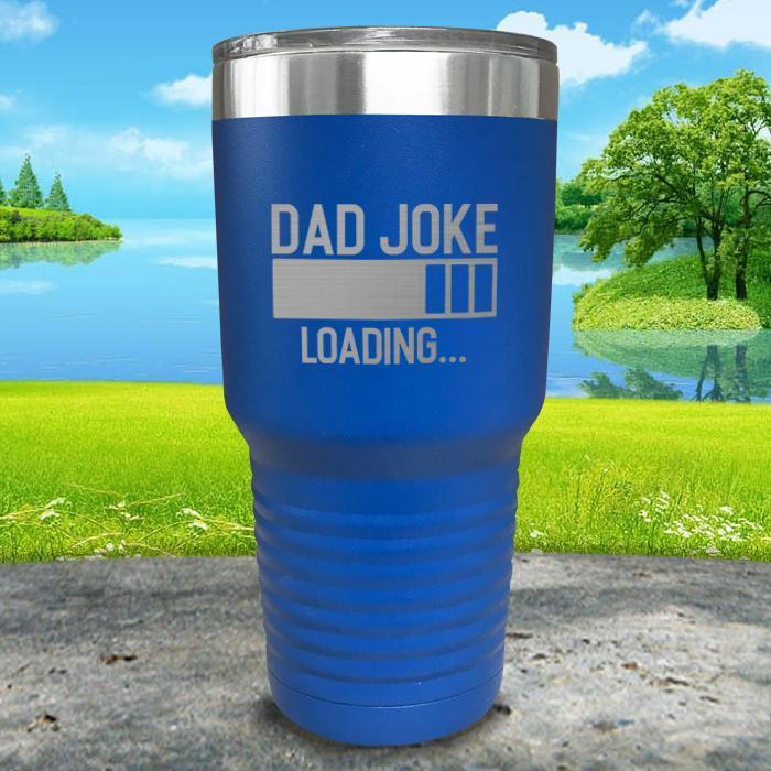 Dad Joke Loading Engraved Tumbler Tumbler ZLAZER 30oz Tumbler Lemon Blue 