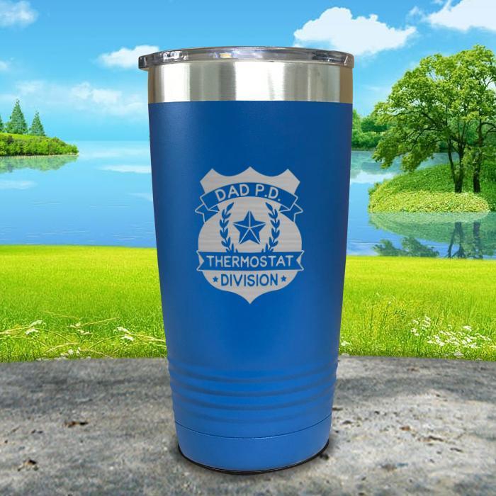 Dad P.D. Thermostat Division Engraved Tumbler Tumbler ZLAZER 20oz Tumbler Lemon Blue 