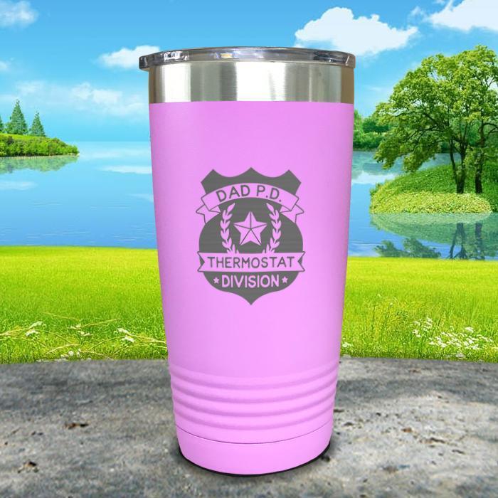 Dad P.D. Thermostat Division Engraved Tumbler Tumbler ZLAZER 20oz Tumbler Lavender 