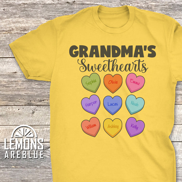 Grandparents Sweethearts Personalized Premium Tees