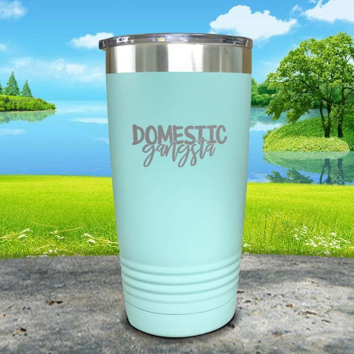 Domestic Gangsta Engraved Tumbler Tumbler ZLAZER 20oz Tumbler Mint 