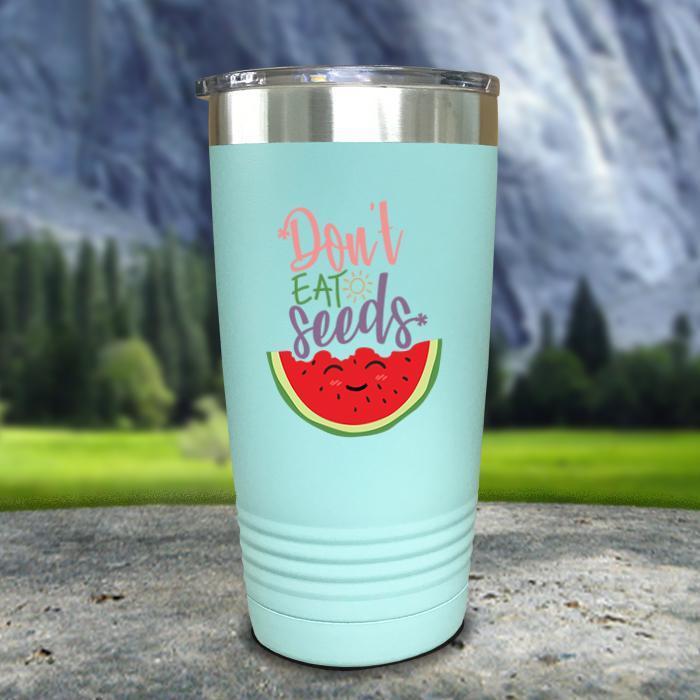 Don't Eat Seeds Color Printed Tumblers Tumbler Nocturnal Coatings 20oz Tumbler Mint 