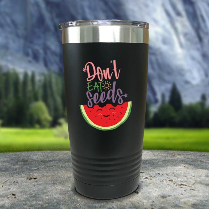 Don't Eat Seeds Color Printed Tumblers Tumbler Nocturnal Coatings 20oz Tumbler Black 