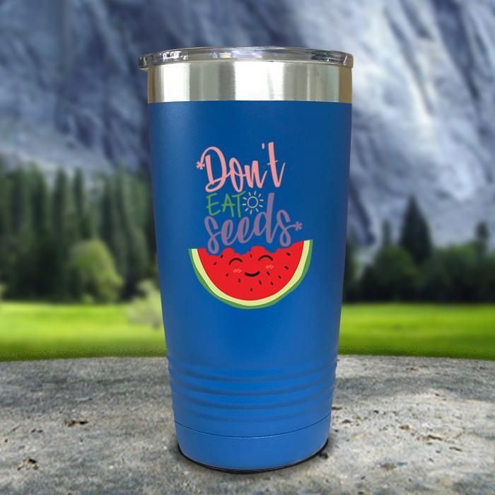 Don't Eat Seeds Color Printed Tumblers Tumbler Nocturnal Coatings 20oz Tumbler Blue 