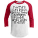 Pumpkins Hayrides Falling Leaves Raglan T-Shirts CustomCat White/Red X-Small 