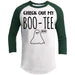 Check Out My Boo-Tee Raglan T-Shirts CustomCat White/Forest X-Small 