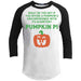 Pumpkin PI Raglan T-Shirts CustomCat White/Black X-Small 