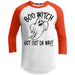 Boo Witch Get Out Da Way Raglan - Copy T-Shirts CustomCat White/Deep Orange X-Small 