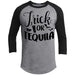 Trick Or Tequila Raglan T-Shirts CustomCat Heather Grey/Black X-Small 