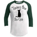 Thackery Binks Raglan T-Shirts CustomCat White/Forest X-Small 