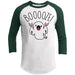 Booooze Raglan T-Shirts CustomCat White/Forest X-Small 