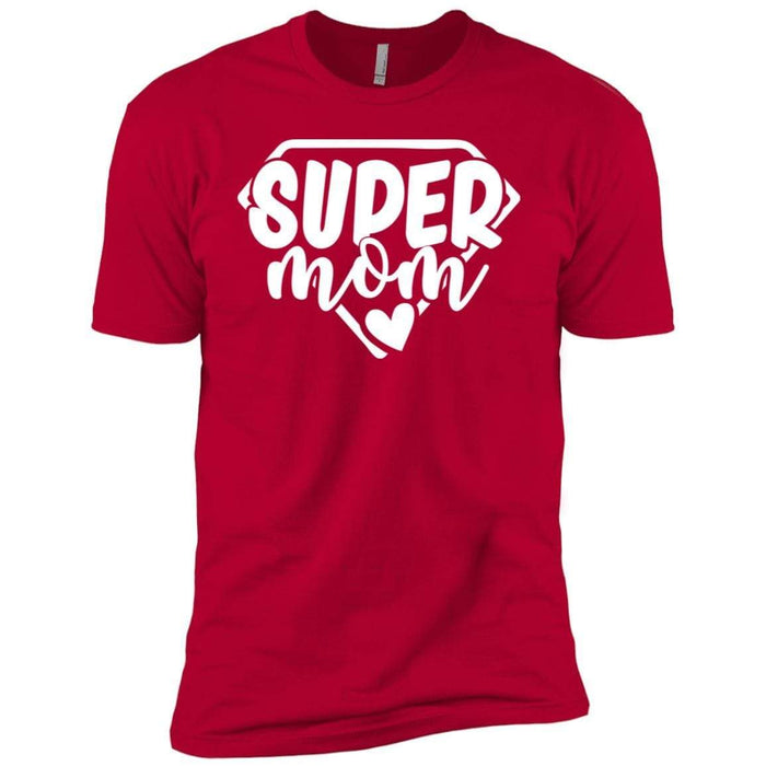 Super Mom T-Shirts CustomCat Red X-Small 