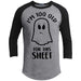 Too Old For This Sheet Raglan T-Shirts CustomCat Heather Grey/Black X-Small 