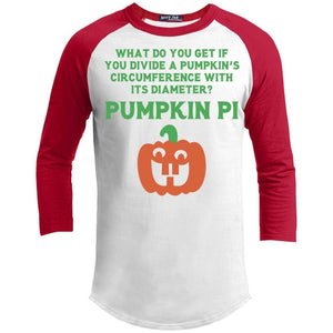 Pumpkin PI Raglan T-Shirts CustomCat White/Red X-Small 