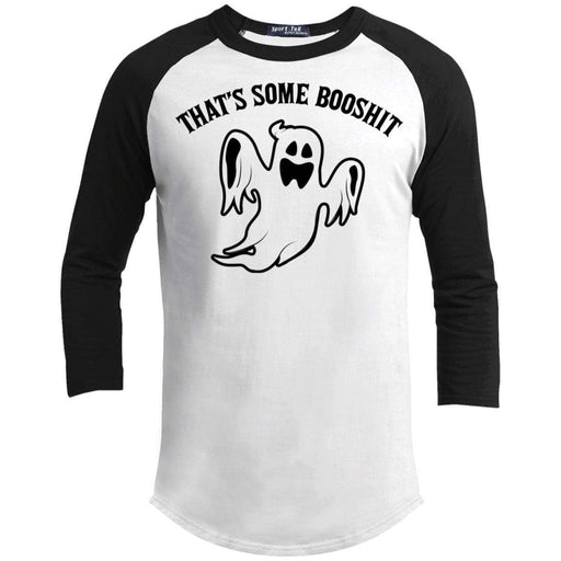 That's Some Booshit Raglan T-Shirts CustomCat White/Black X-Small 