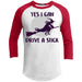 Yes I Can Drive a Stick T-Shirts CustomCat White/Red X-Small 