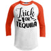 Trick Or Tequila Raglan T-Shirts CustomCat White/Deep Orange X-Small 