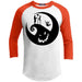 Nightmare Raglan T-Shirts CustomCat White/Deep Orange X-Small 