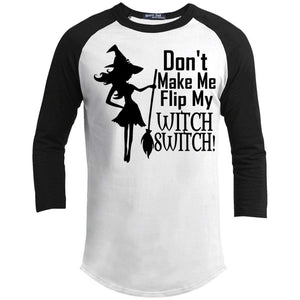 Flip My Witch Switch Raglan T-Shirts CustomCat White/Black X-Small 