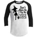 Flip My Witch Switch Raglan T-Shirts CustomCat White/Black X-Small 