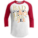 Bad and Boojee Glitter Raglan T-Shirts CustomCat White/Red X-Small 