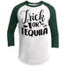 Trick Or Tequila Raglan T-Shirts CustomCat White/Forest X-Small 