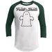 Freak In The Sheets Raglan T-Shirts CustomCat White/Forest X-Small 