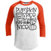 Pumpkin Spice Makes Everything Nice Raglan T-Shirts CustomCat White/Deep Orange X-Small 