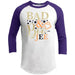 Bad and Boo-jee Youth Raglan T-Shirts CustomCat White/Purple YXS 