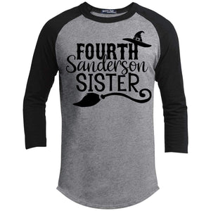 4th Sanderson Sister Raglan T-Shirts CustomCat Heather Grey/Black X-Small 