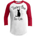 Thackery Binks Raglan T-Shirts CustomCat White/Red X-Small 