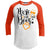 Here For The Boos Raglan T-Shirts CustomCat White/Deep Orange X-Small 