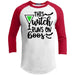 This Witch Runs On Boos Raglan T-Shirts CustomCat White/Red X-Small 