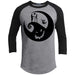 Nightmare Raglan T-Shirts CustomCat Heather Grey/Black X-Small 