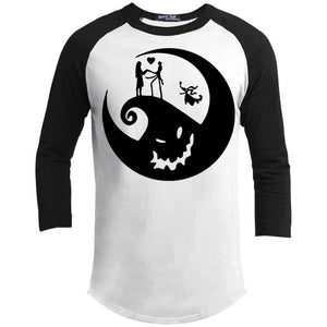 Nightmare Raglan T-Shirts CustomCat White/Black X-Small 