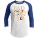 Bad and Boo-jee Youth Raglan T-Shirts CustomCat White/Royal YXS 