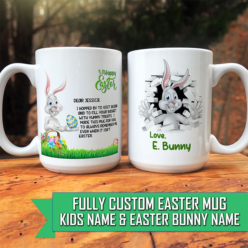Easter Bunny is Back Personalized Kids Easter Mug