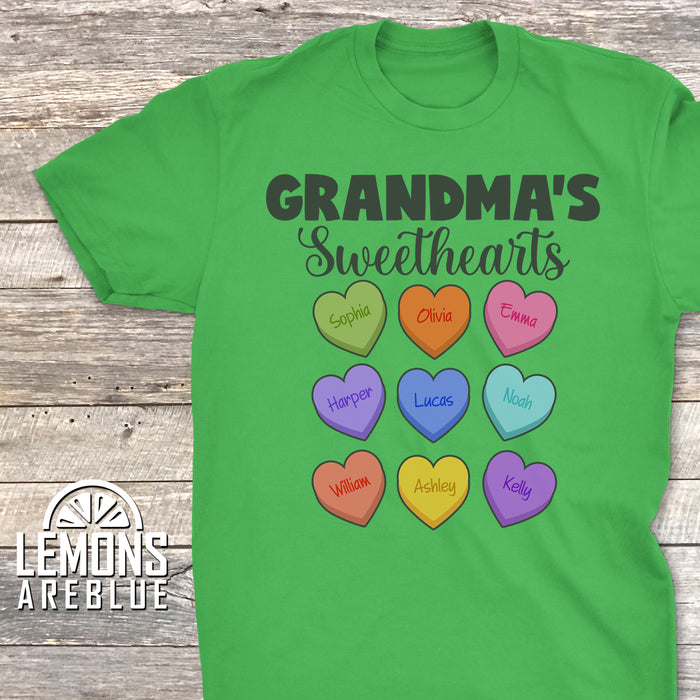 Grandparents Sweethearts Personalized Premium Tees