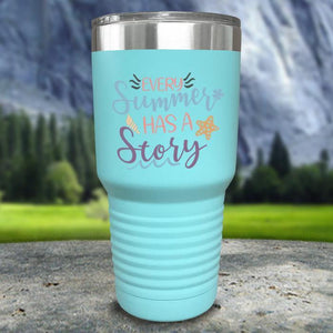 Every Summer Has A Story Color Printed Tumblers Tumbler Nocturnal Coatings 30oz Tumbler Mint 