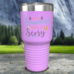 Every Summer Has A Story Color Printed Tumblers Tumbler Nocturnal Coatings 30oz Tumbler Lavender 