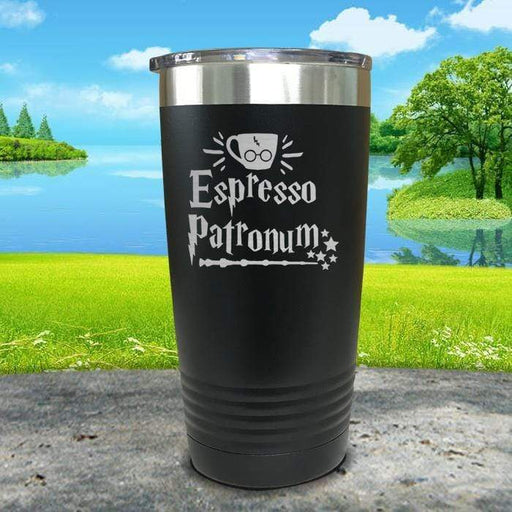 Expresso Patronum Engraved Tumbler Tumbler ZLAZER 20oz Tumbler Black 