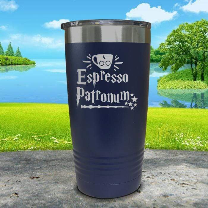 Expresso Patronum Engraved Tumbler Tumbler ZLAZER 20oz Tumbler Navy 